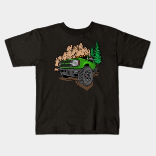 Ford Bronco Design - Green Bronco Kids T-Shirt